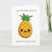 Funny Pineaple Fruit Pun Vatertag Card Karte (Vorderseite)