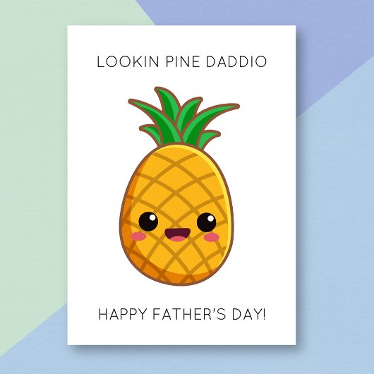 Funny Pineaple Fruit Pun Vatertag Card Karte