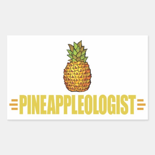 Funny Pineaple Lover Rechteckiger Aufkleber (Vorderseite)