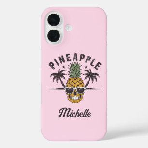 Funny Pineaple mit Sonnenbrille Personalisiert iPhone 16 Hülle