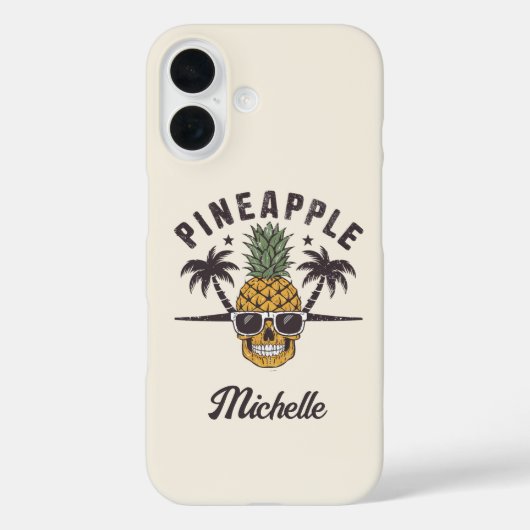 Funny Pineaple mit Sonnenbrille Personalisiert Case-Mate iPhone Hülle (Rückseite)