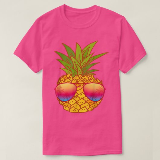 Funny Pineaple Sonnenbrille Art Hawaiian Aloha Haw T-Shirt (Design vorne)