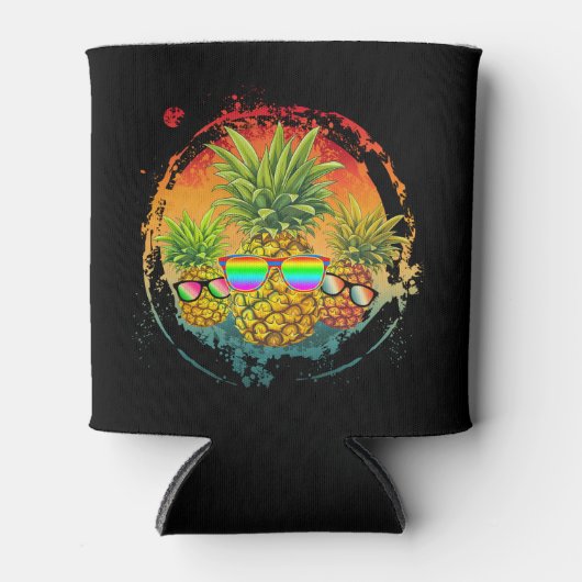 Funny Pineaple Summer Vibes Dosenkühler (Vorderseite)