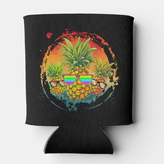 Funny Pineaple Summer Vibes Dosenkühler (Rückseite)