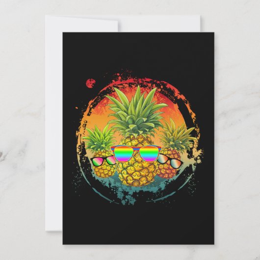 Funny Pineaple Summer Vibes Einladung (Vorderseite)