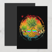 Funny Pineaple Summer Vibes Einladung (Vorne/Hinten)