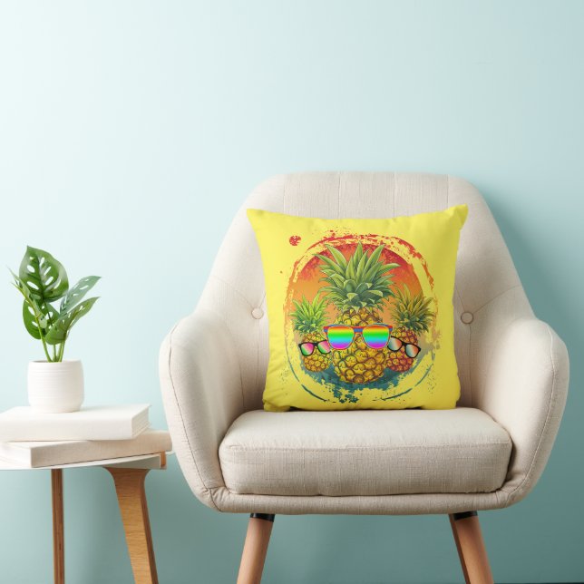 Funny Pineaple Summer Vibes Kissen (Stuhl )