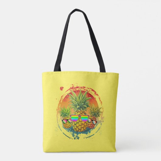 Funny Pineaple Summer Vibes Tasche (Rückseite)