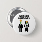 Funny Pineaple Swinger Geschenk Wedding Bride Groo Button (Vorne & Hinten)