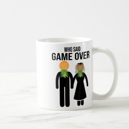 Funny Pineaple Swinger Geschenk Wedding Bride Groo Kaffeetasse (Rechts)