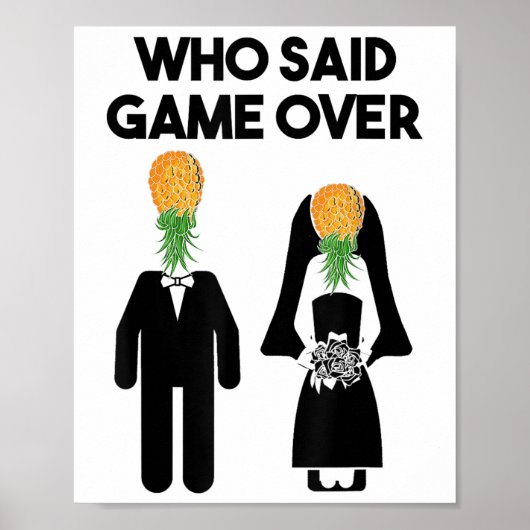 Funny Pineaple Swinger Geschenk Wedding Bride Groo Poster (Vorne)