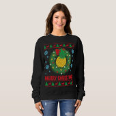 Funny Pineaple Ugly Weihnachtssüßer Sweatshirt (Vorne ganz)