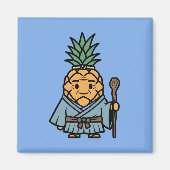 Funny Pineapple Sensei Master Samurai Illustration Magnet (Vorne)