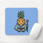 Funny Pineapple Sensei Master Samurai Illustration Mousepad (Mit Mouse)