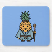 Funny Pineapple Sensei Master Samurai Illustration Mousepad (Vorne)