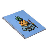 Funny Pineapple Sensei Master Samurai Illustration Notizblock (Rechte Seite)
