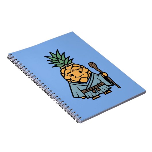 Funny Pineapple Sensei Master Samurai Illustration Notizblock (Rechte Seite)