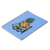 Funny Pineapple Sensei Master Samurai Illustration Notizblock (Linke Seite)