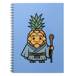 Funny Pineapple Sensei Master Samurai Illustration Notizblock