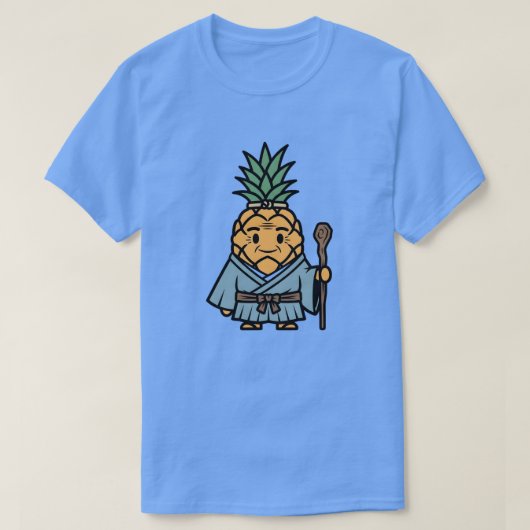 Funny Pineapple Sensei Master Samurai Illustration T-Shirt (Design vorne)