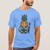 Funny Pineapple Sensei Master Samurai Illustration T-Shirt (Vorderseite)