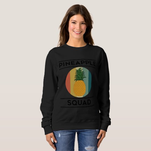 Funny Pineapple Squad Ironic Team Fruits Sweatshirt (Vorne ganz)