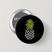 Funny Pineapse gestörte Design Badminton Sport Button (Vorne & Hinten)