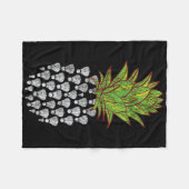 Funny Pineapse gestörte Design Badminton Sport Fleecedecke (Vorderseite (Horizontal))