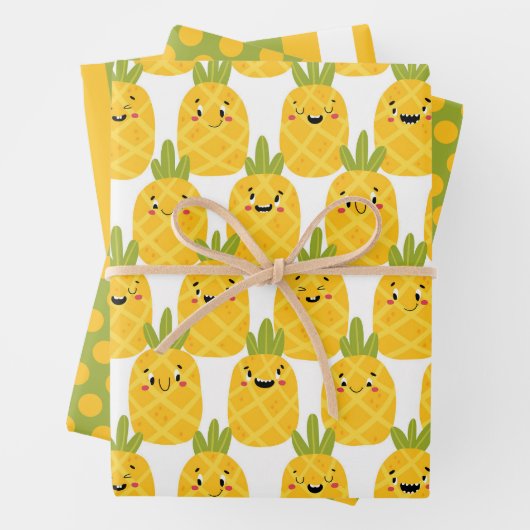 Funny Pineapse Wrapping Paper Set Geschenkpapier Set (Beispiel)