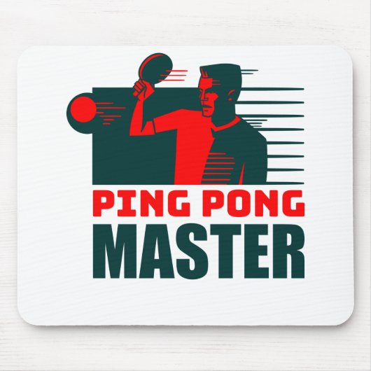 Funny Ping Pong Lovers - Tischtennis Mousepad (Vorne)