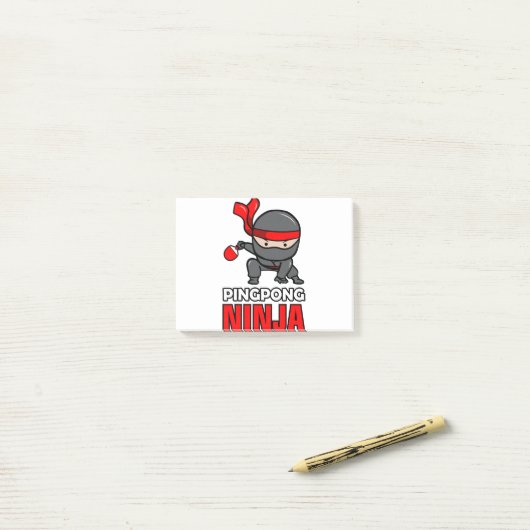 Funny Ping Pong Lovers - Tischtennis Post-it Klebezettel (Auf Schreibtisch)