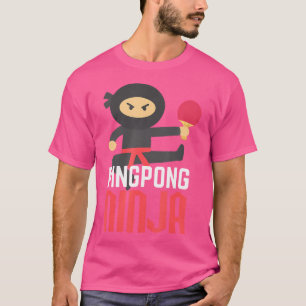 Funny Ping Pong Ninja Shirt Tischtennis