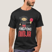 Funny Ping Pong Ninja Tischtennis T-Shirt (Vorderseite)