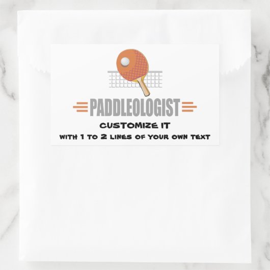 Funny Ping Pong Rechteckiger Aufkleber (Tasche)