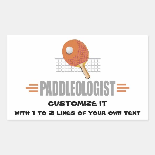 Funny Ping Pong Rechteckiger Aufkleber (Vorderseite)