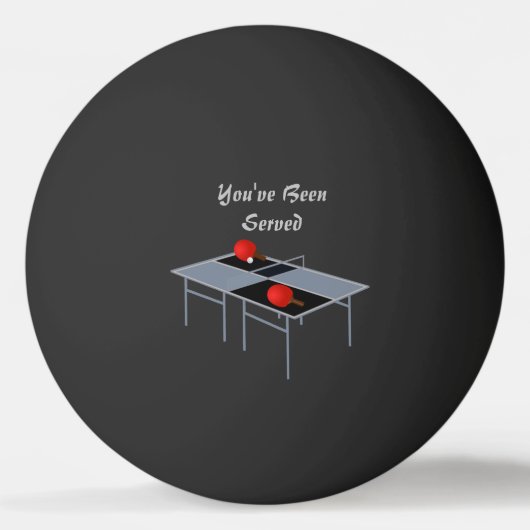 Funny Ping Pong Table diente Design, Tischtennisball (Rückseite)