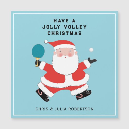 Funny Ping-pong Weihnachtskarten Magnetkarte (Vorderseite)