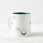 Funny Ping Pong Zweifarbige Tasse (Vorderseite Links)