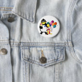 Funny Pinguin & Clown Cartoon Button (Beispiel)