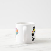 Funny Pinguin & Clown Cartoon Espressotasse (Rückseite)