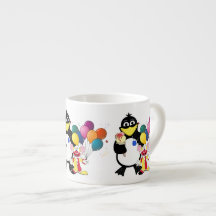 Funny Pinguin & Clown Cartoon