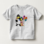 Funny Pinguin & Clown Cartoon Kleinkind T-shirt (Vorderseite)