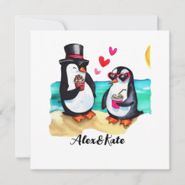 Funny Pinguin Couple, Tiere in Liebe