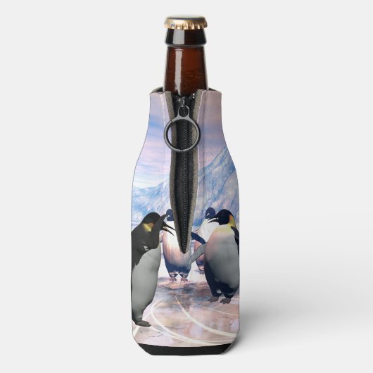 Funny Pinguin Flaschenkühler (Flasche Rückseite)