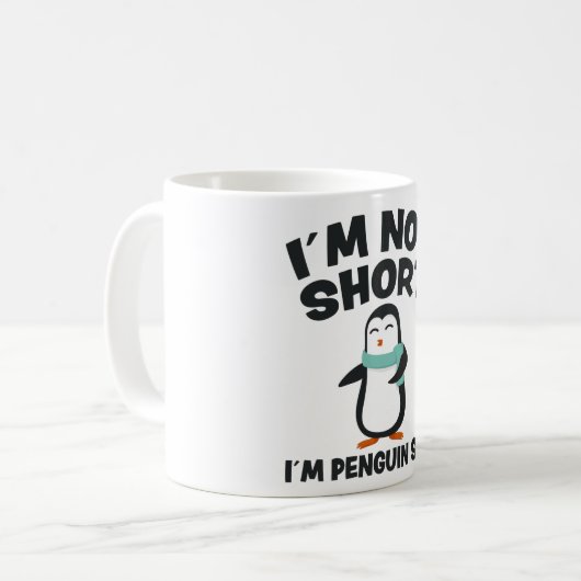 Funny Pinguin Fun Zitat Little Tiny Pinguins Gesch Kaffeetasse (Vorderseite Links)