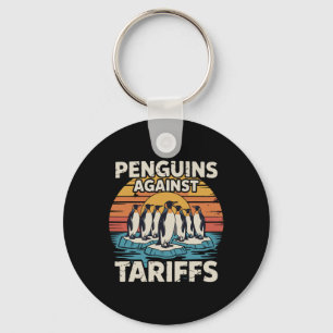 Funny Pinguin gegen Zöllen und Zöllen Pingui Schlüsselanhänger
