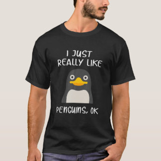 Funny Pinguin Geschenk ich einfach wirklich wie Pi T-Shirt