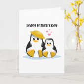 Funny Pinguin Happy Vatertag Karte (Gelbe Blume)