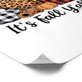 Funny Pinguin It's Fall Y'all Erntedank Lover Poster (Ecke)