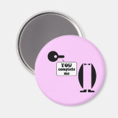 Funny Pinguin Magnet (Vorderseite/Rückseite)
